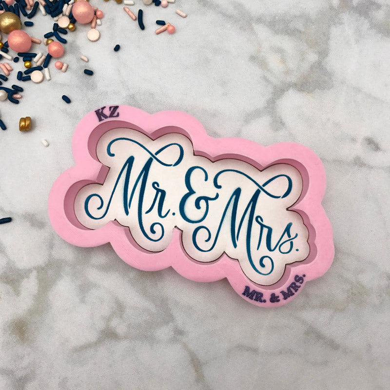 Cookie Cutters Mr. & Mrs. Hand Lettered (Style 1)