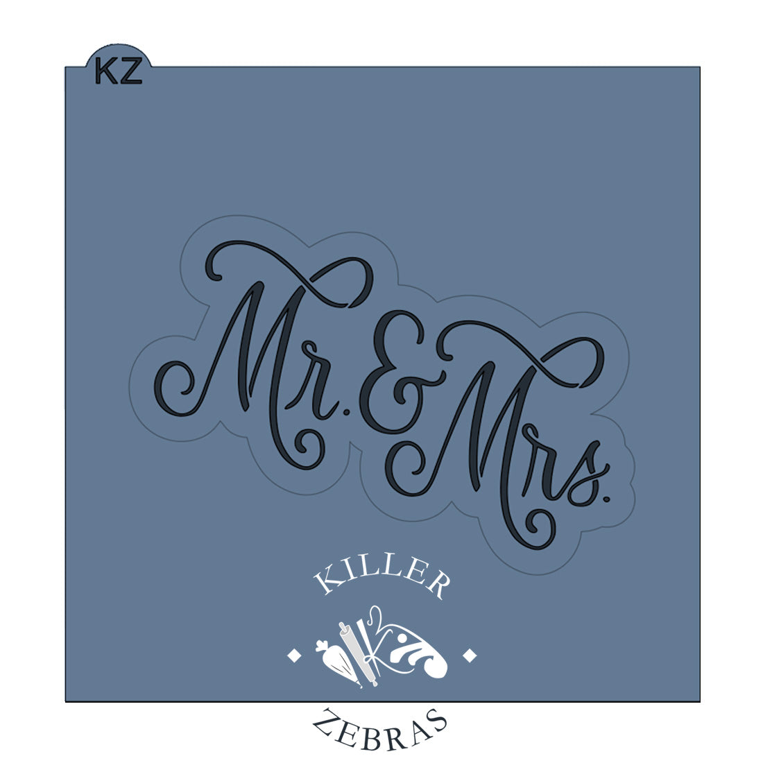 Cookie Cutters Mr. &amp; Mrs. Hand Lettered (Style 1)