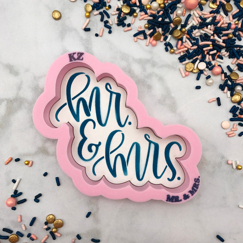 Cookie Cutters Mr. & Mrs. Hand Lettered (Style 2)