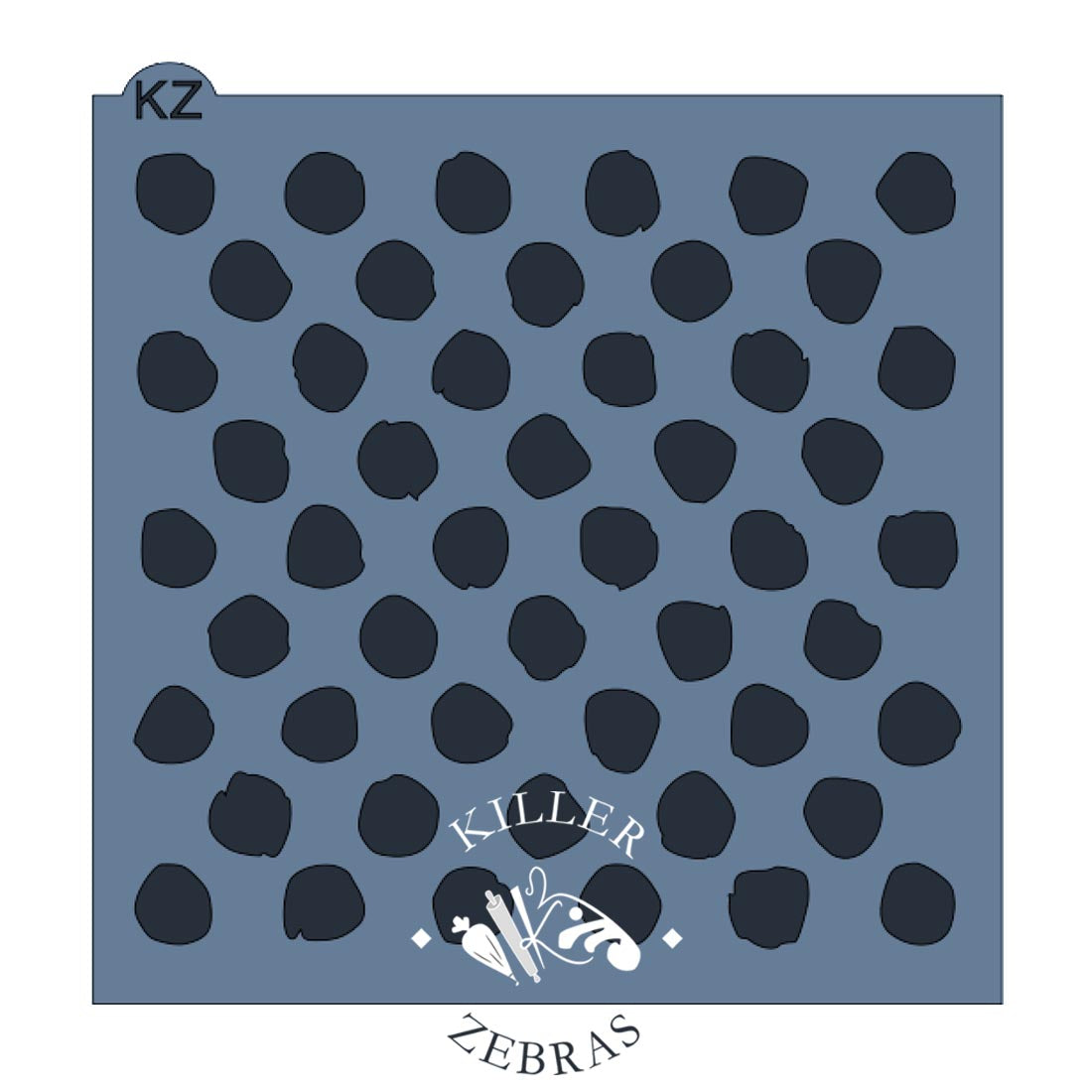 5.5 x 5.5 Stencil Painted Dots – Cookie Stencil