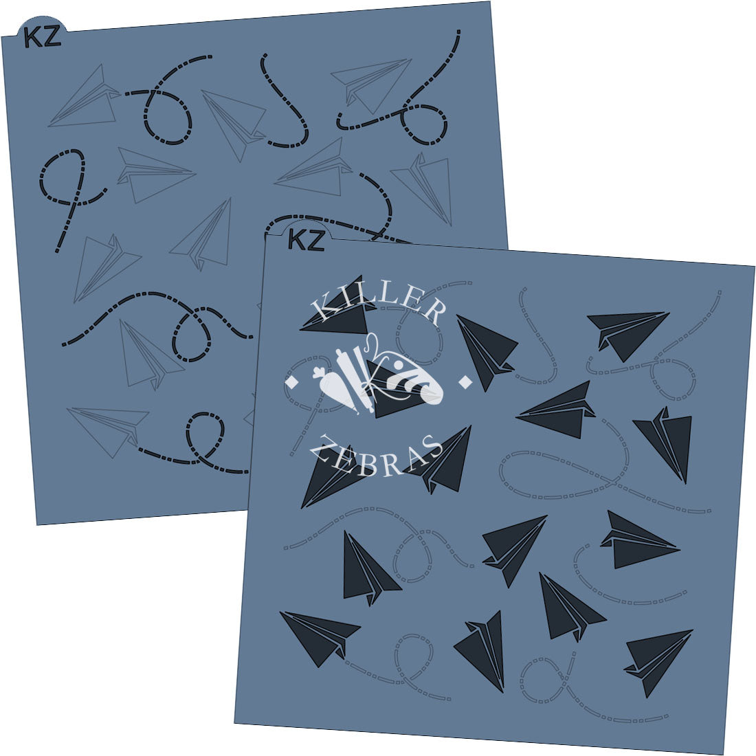 5.5 x 5.5 Stencil Paper Airplanes Stencil
