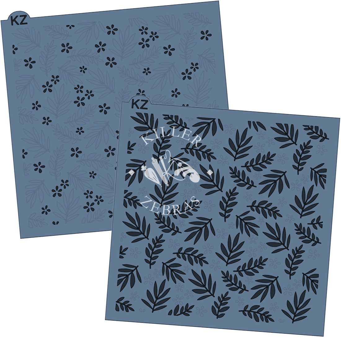 5.5 x 5.5 Stencil Paradise 2 Part Stencil