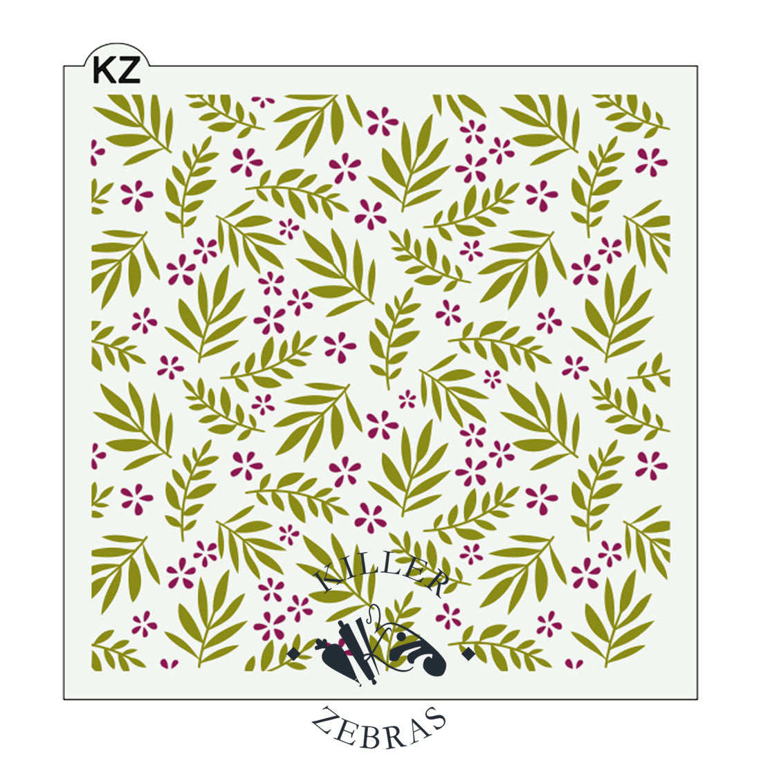 5.5 x 5.5 Stencil Paradise 2 Part Stencil