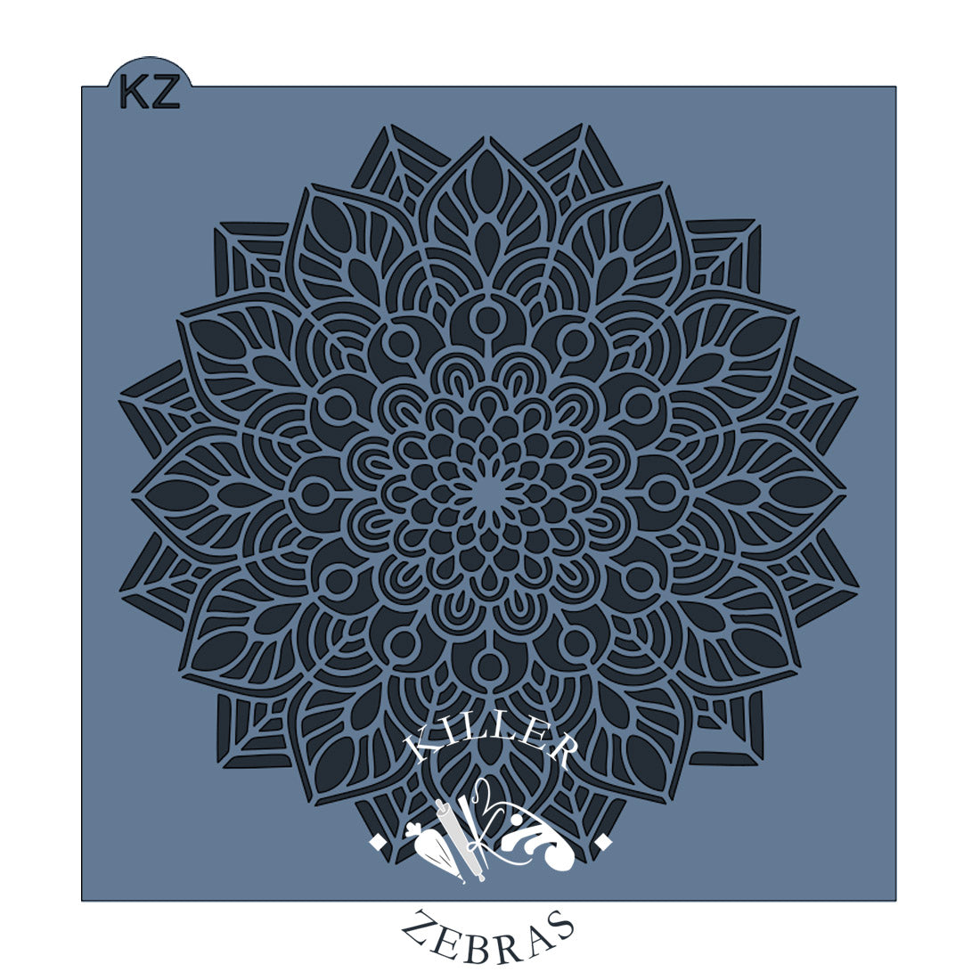 5.5 x 5.5 Stencil Peacock Lace Stencil Large