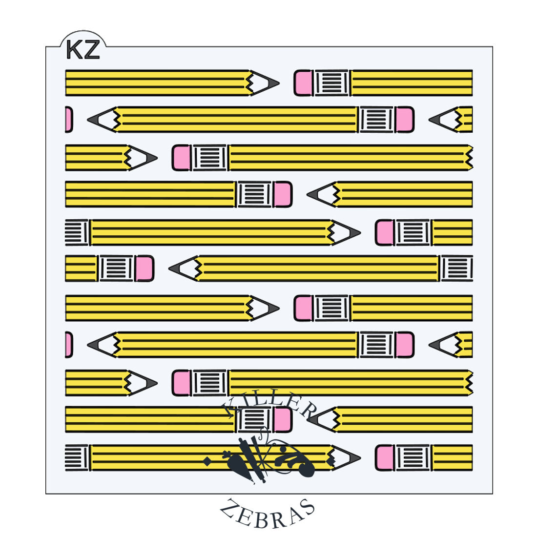 5.5 x 5.5 Stencil Pencils 3 Part Stencil
