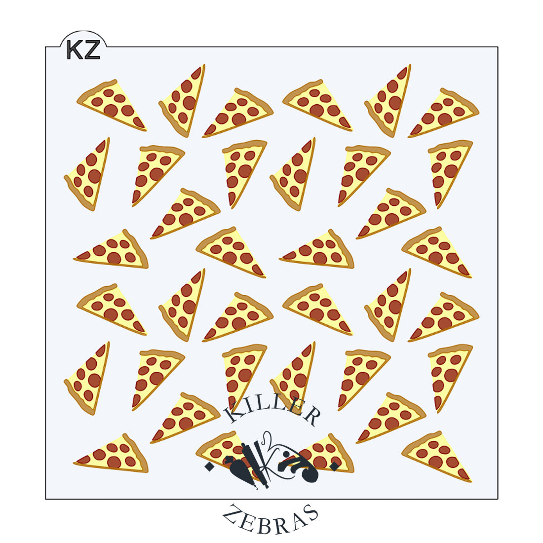 Pizza 3 Part Stencil