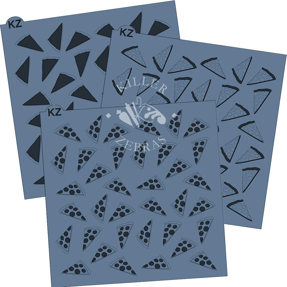 5.5 x 5.5 Stencil Pizza 3 Part Stencil