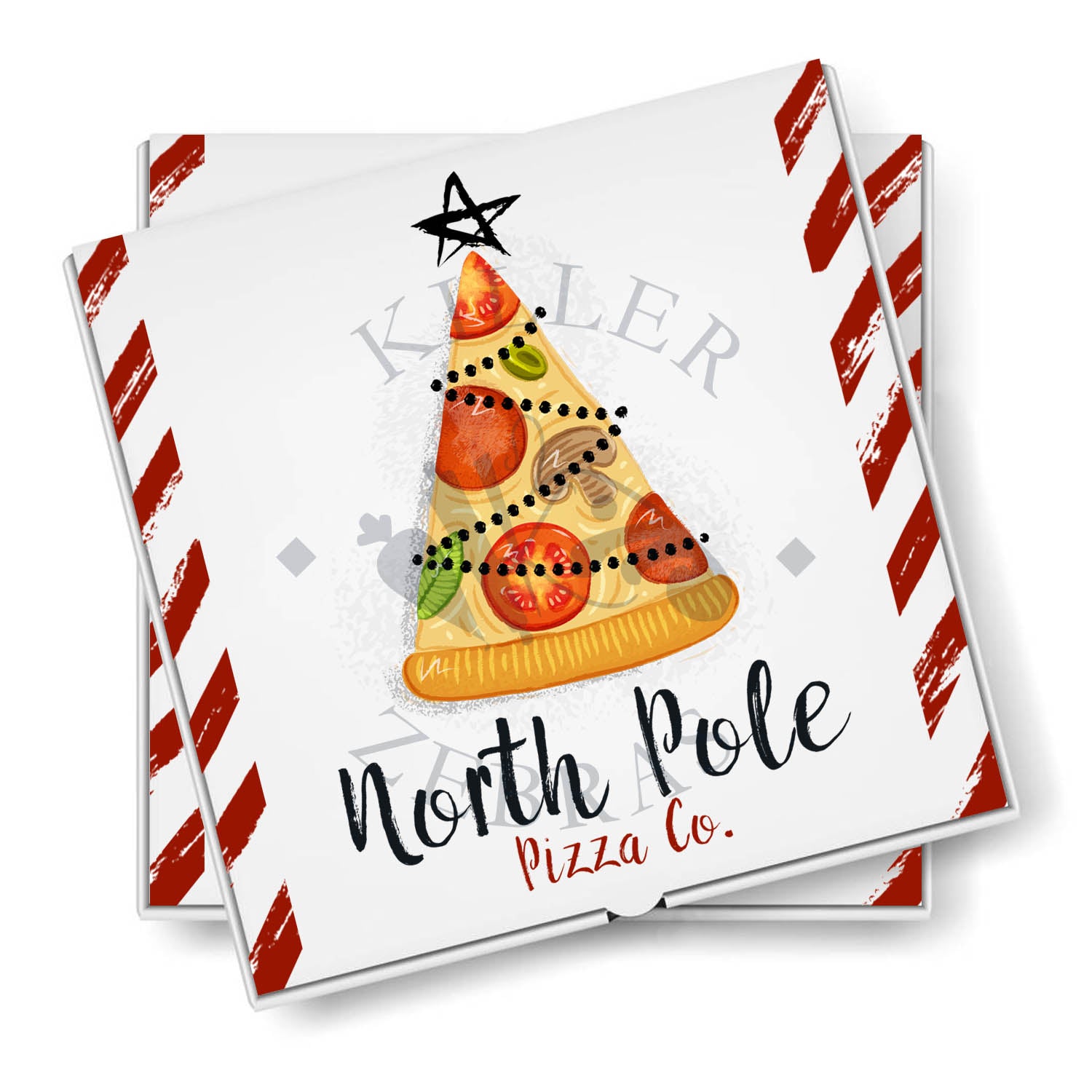 Digital Download Mini Pizza Box - North Pole Pizza Co. - Digital Download