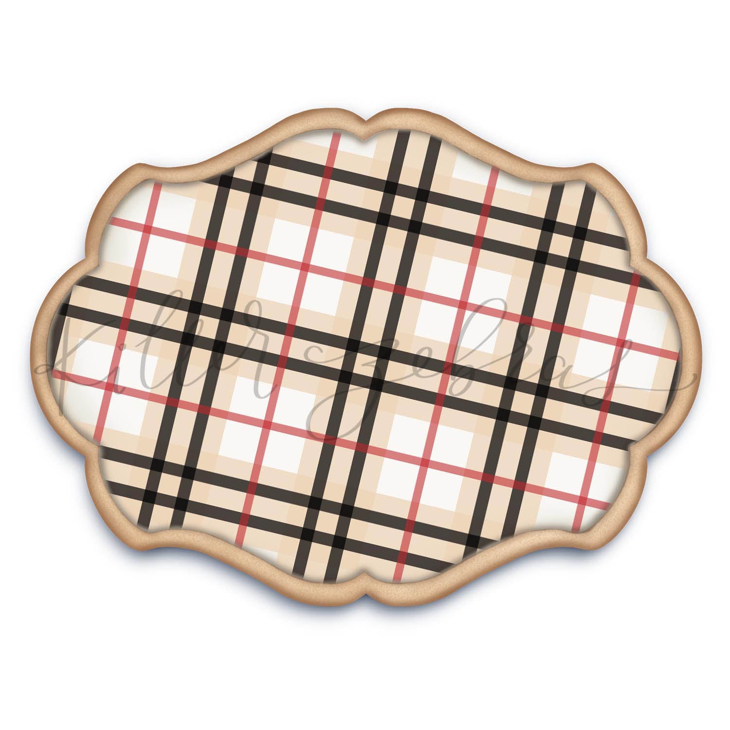 5.5 x 5.5 Stencil Plaid 3 Part Stencil