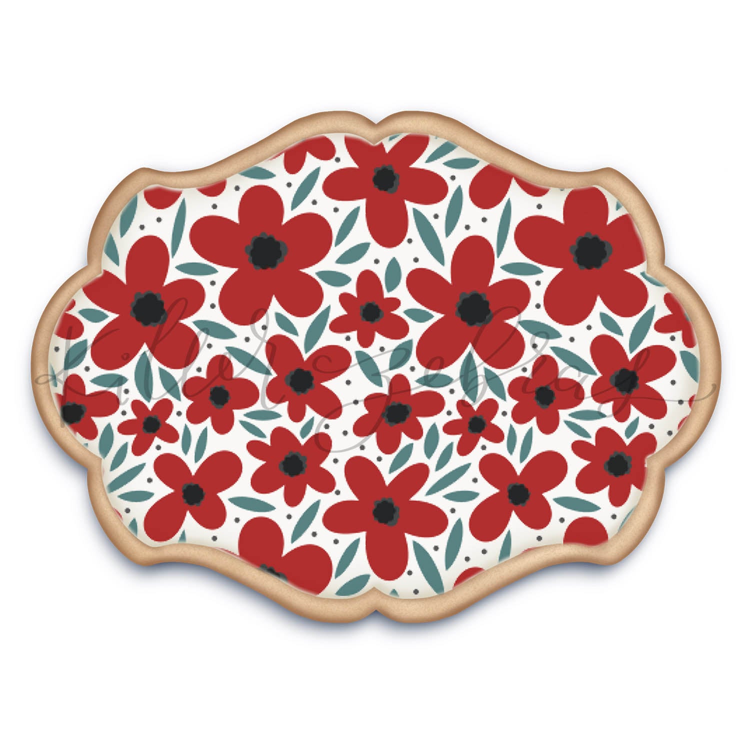 5.5 x 5.5 Stencil Poppies 3 Part Stencil