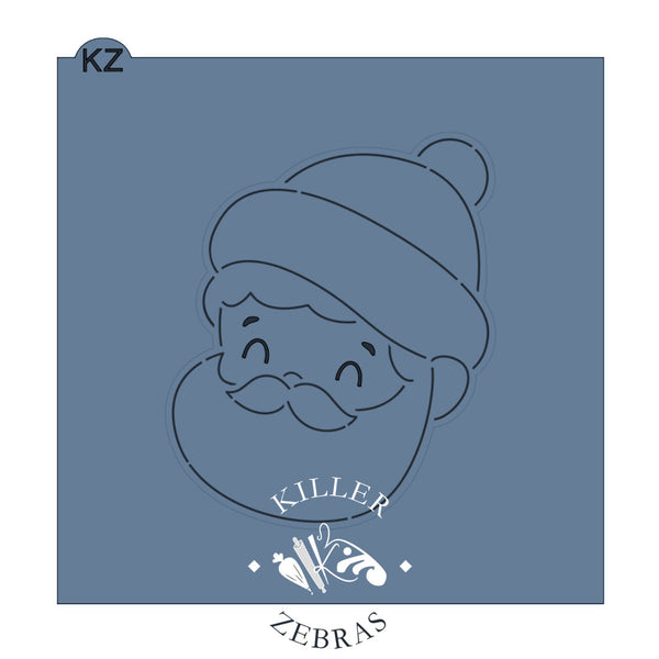 Santa Claus Stencil - Reusable Mylar Stencil For Crafts, DIY, And Holiday Decor