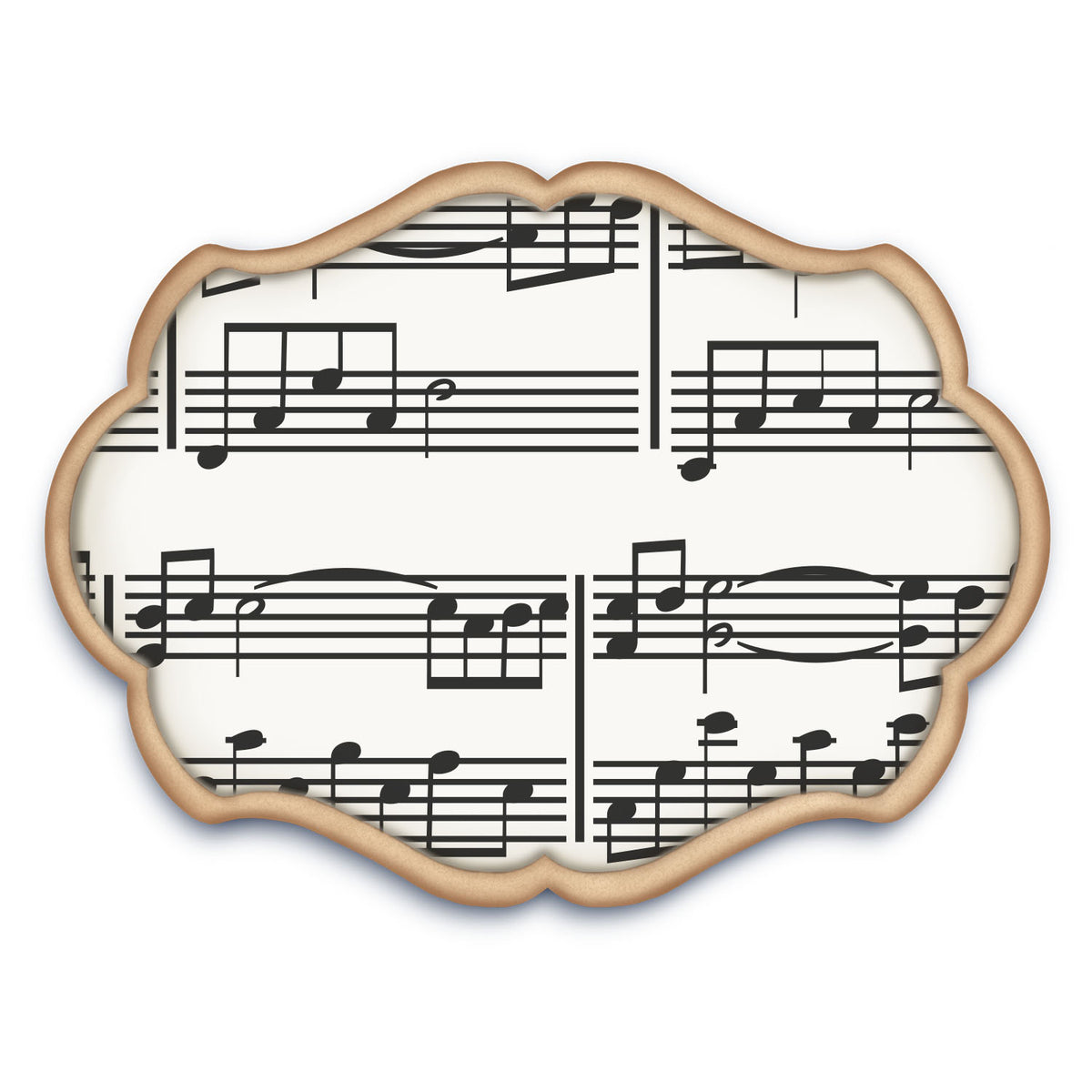 5.5 x 5.5 Stencil Sheet Music 2 Part Stencil