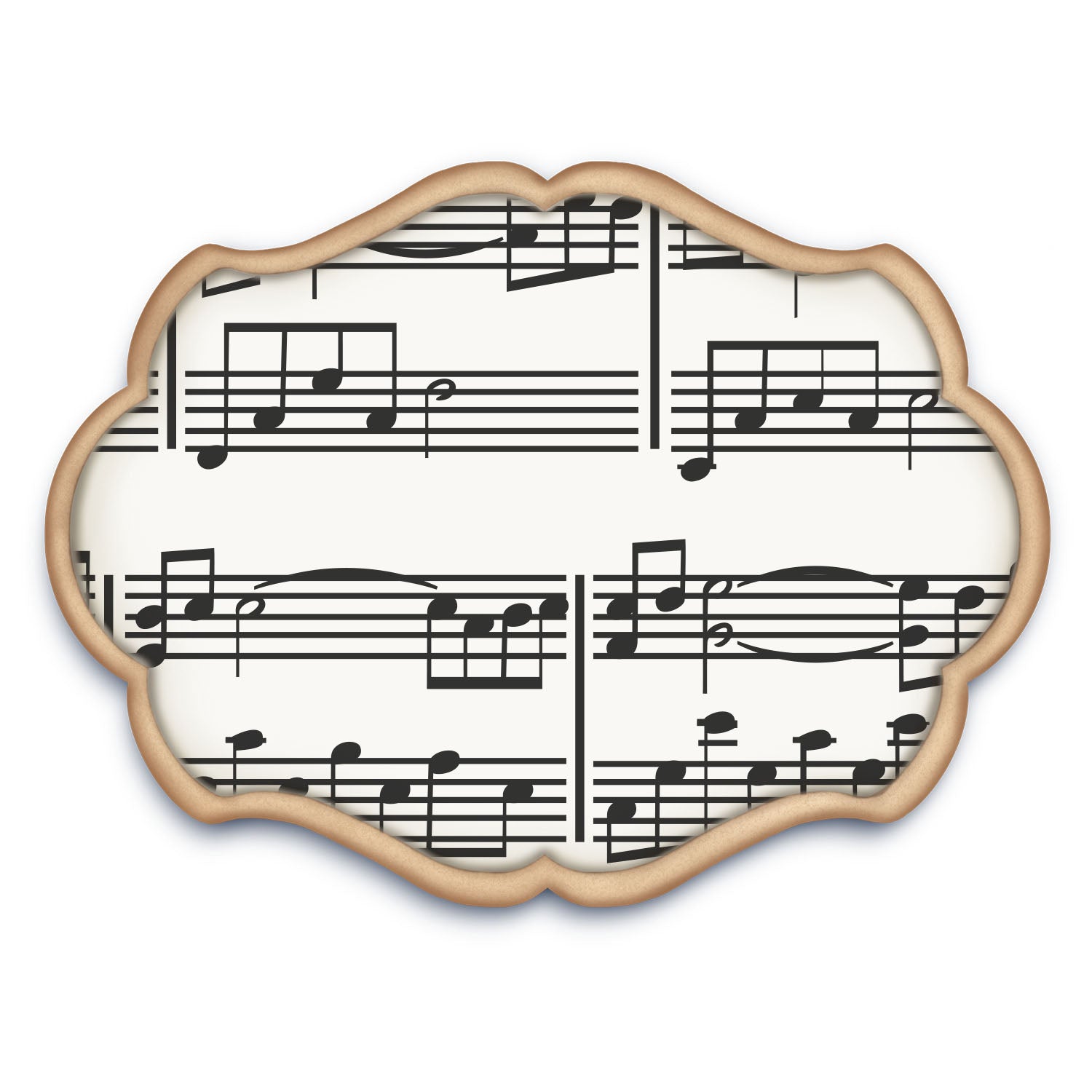 5.5 x 5.5 Stencil Sheet Music 2 Part Stencil