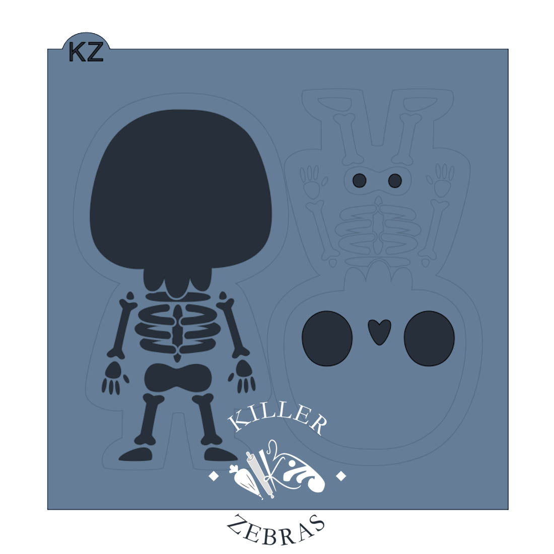 Cookie Cutters Skeleton – Cookie Cutter & Stencil Set