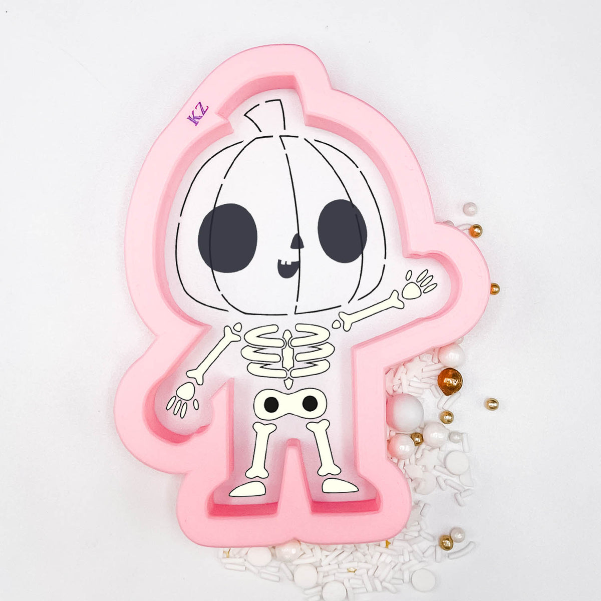 Cookie Cutters Skeleton with Pumpkin Head Cutter/Stencil