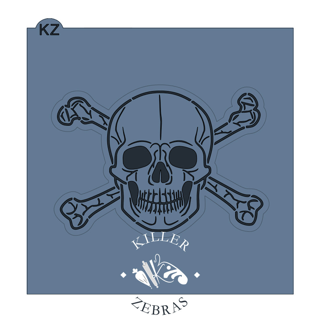 Cookie Cutters Skull and Cross Bones – Cookie Cutter & Stencil Set