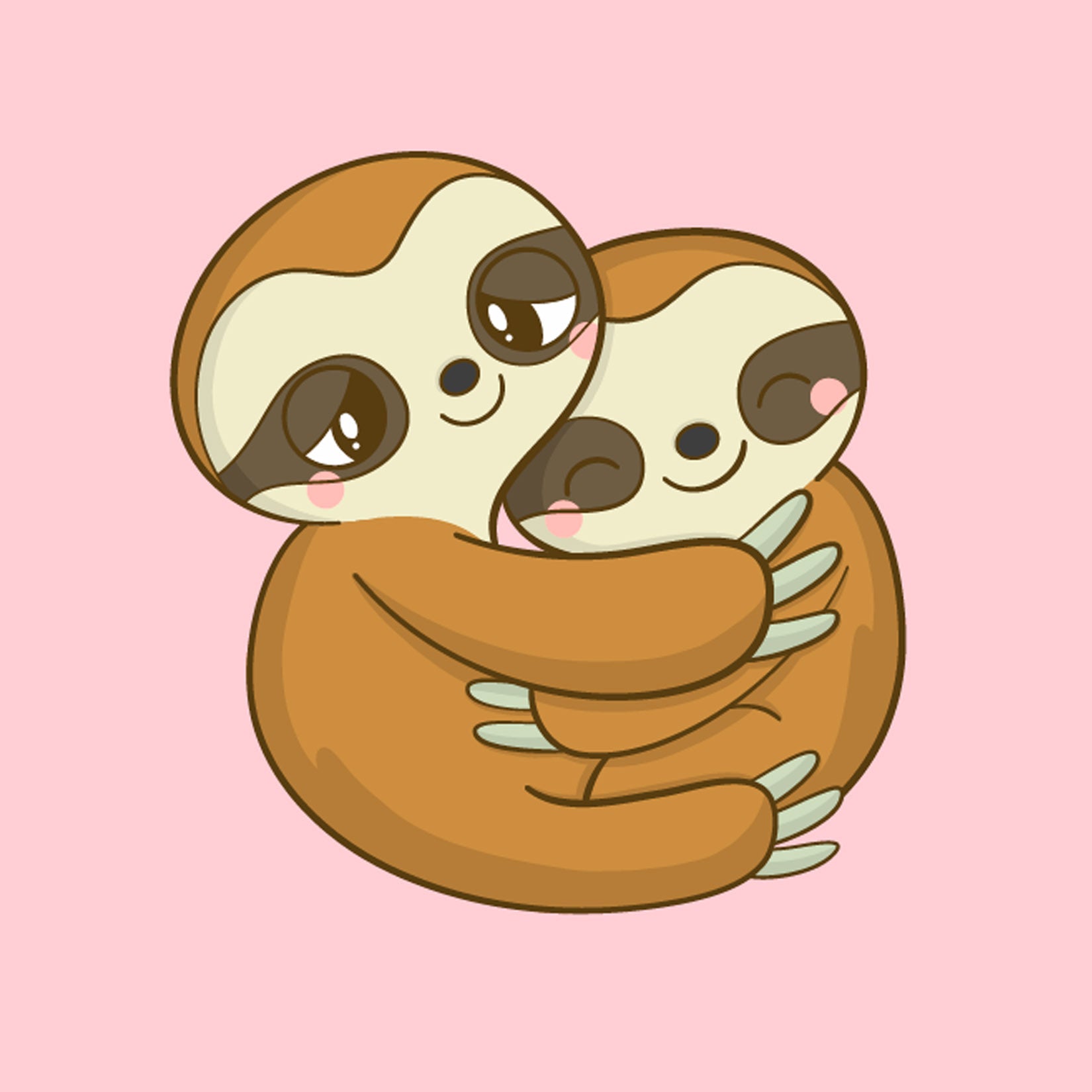 Hugging Sloths Cutter/Stencil