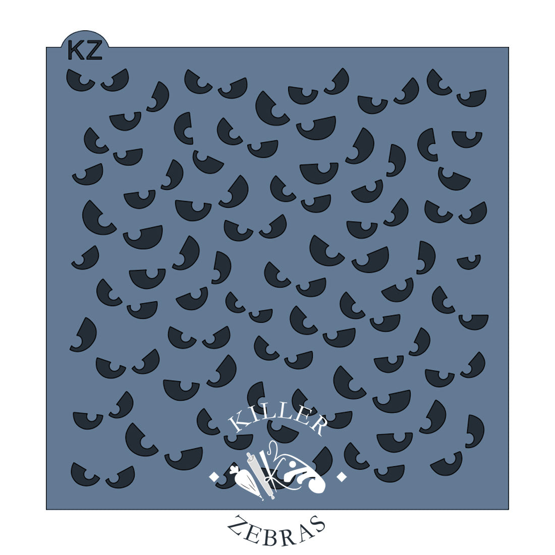 5.5 x 5.5 Stencil Creepy Eyes Stencil