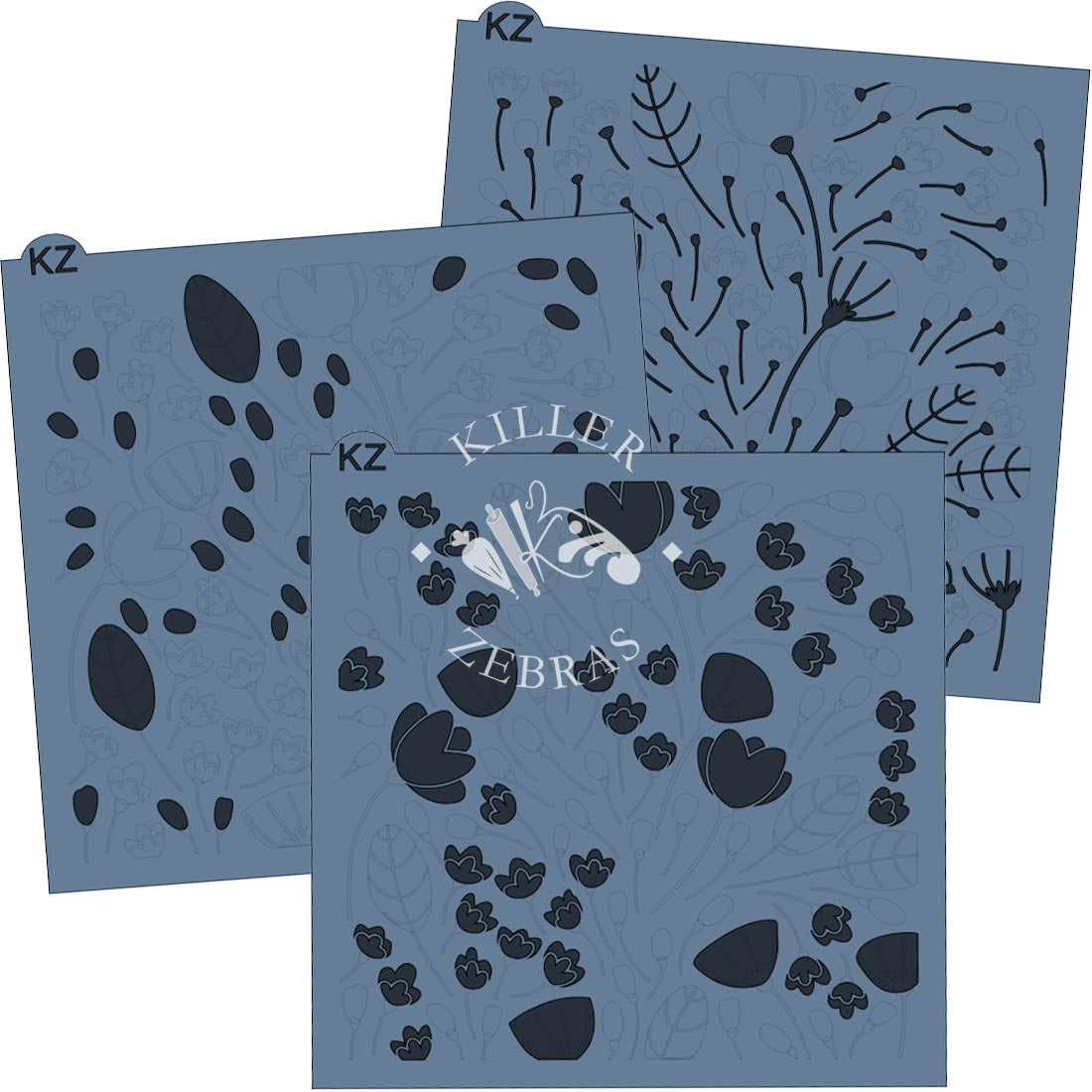 5.5 x 5.5 Stencil Spring Fling 3 Part Stencil