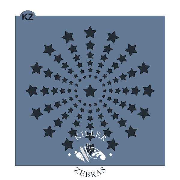 Exploding Stars (Style 1) Stencil - Killer Zebras