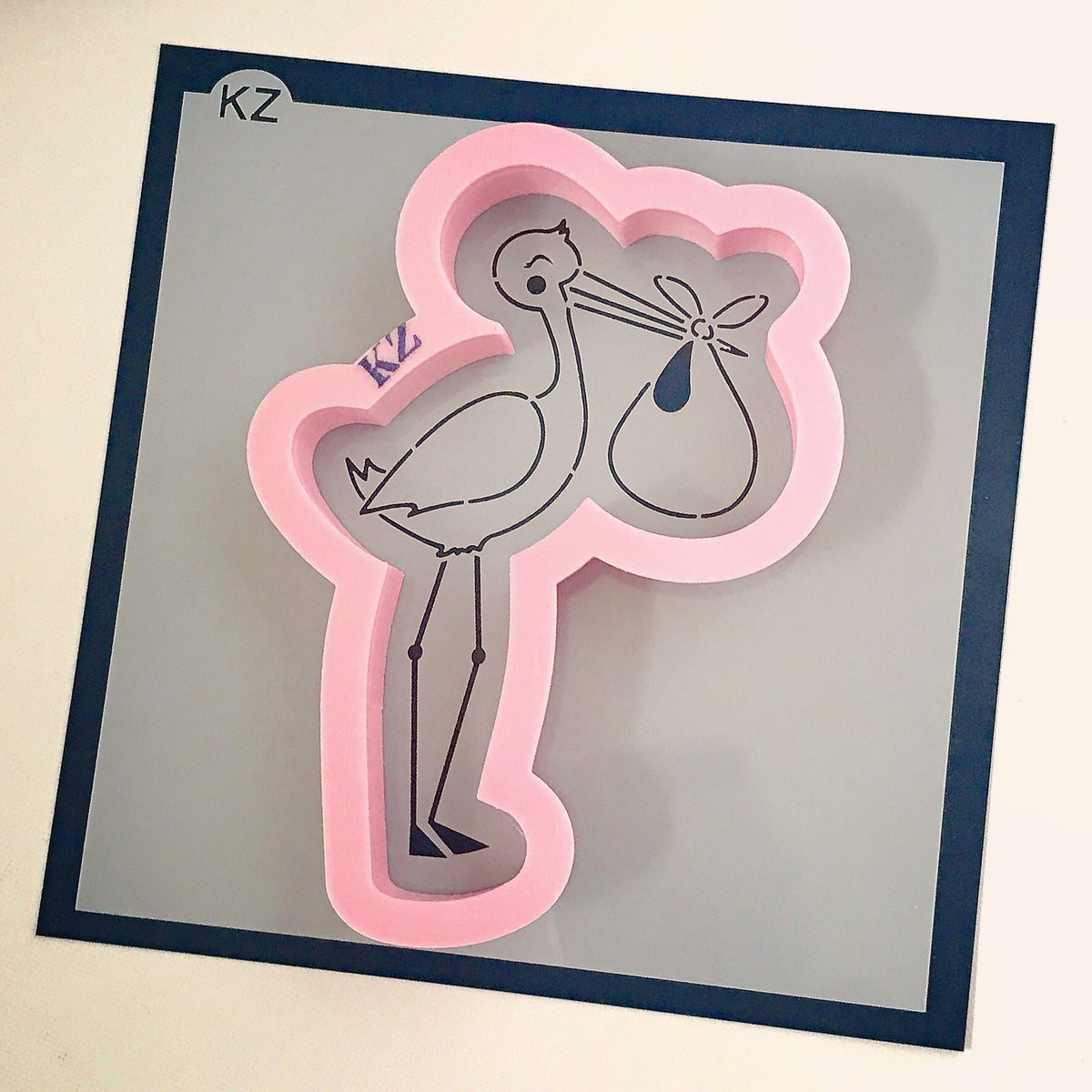Cookie Cutters Stork Cutter/Stencil Cutter with Stencil