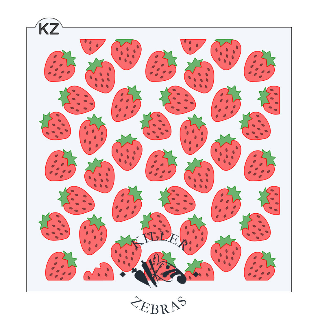 Strawberry 3 Part Stencil