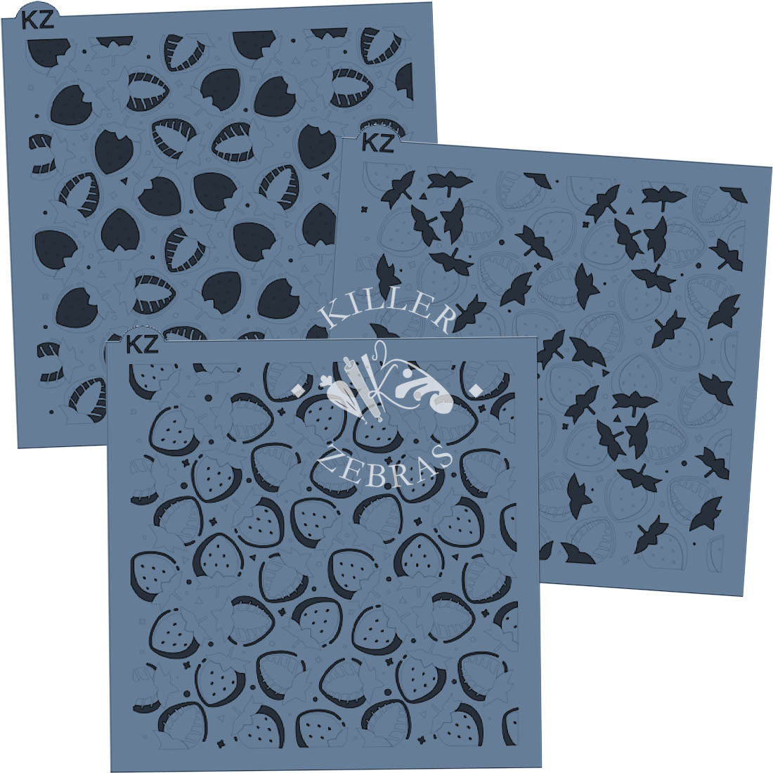 5.5 x 5.5 Stencil Strawberry Fields Forever 3 Part Stencil