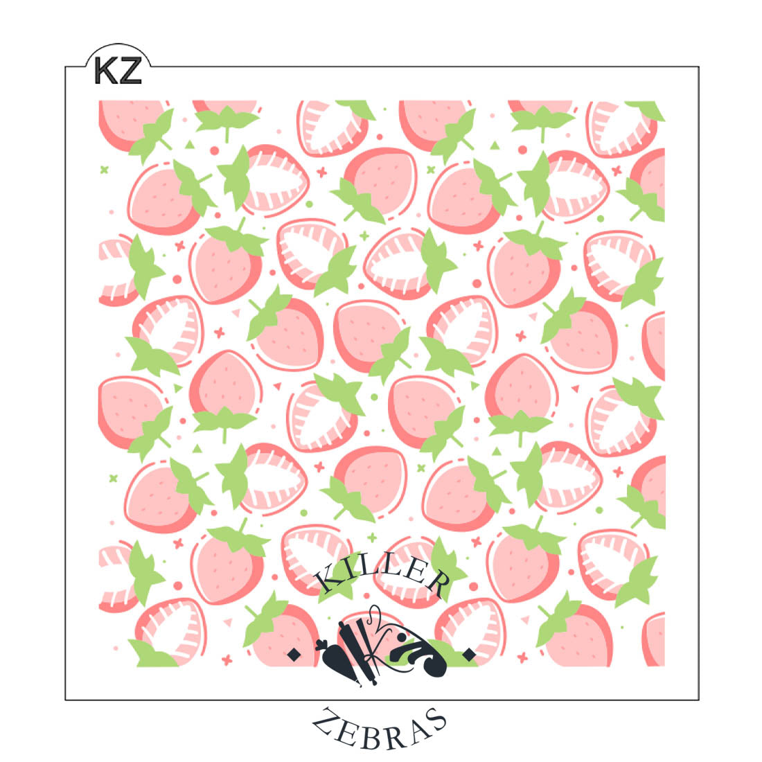 5.5 x 5.5 Stencil Strawberry Fields Forever 3 Part Stencil