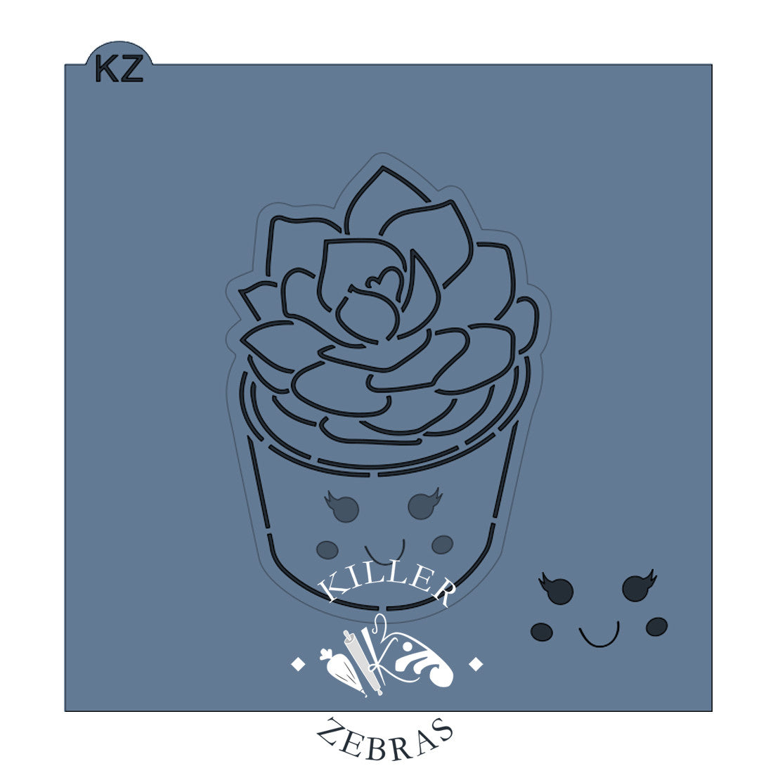 succulent stencil Succulent – Cookie Cutter & Stencil Set