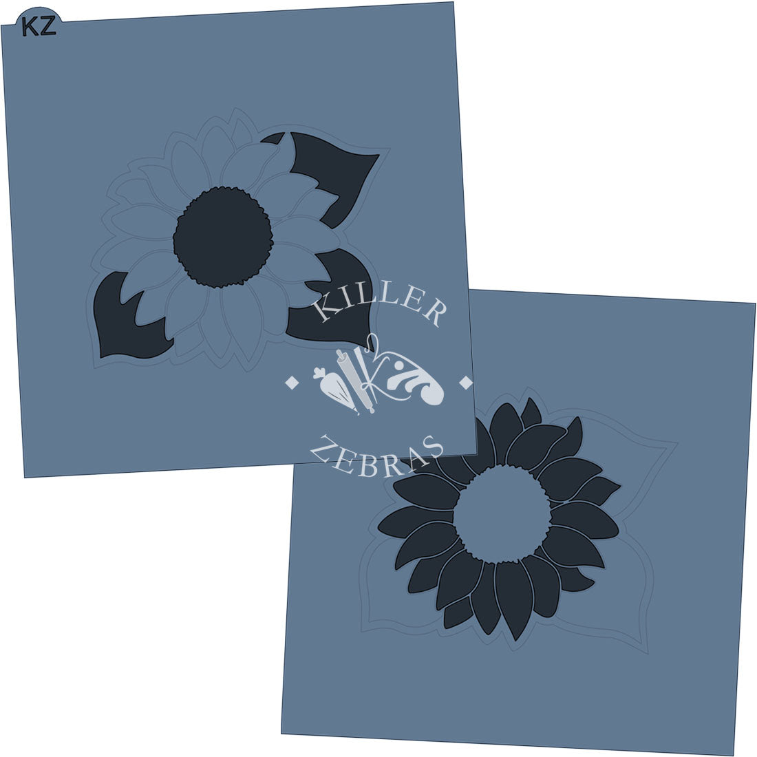Sunflower with Leaves Cutter/Stencil