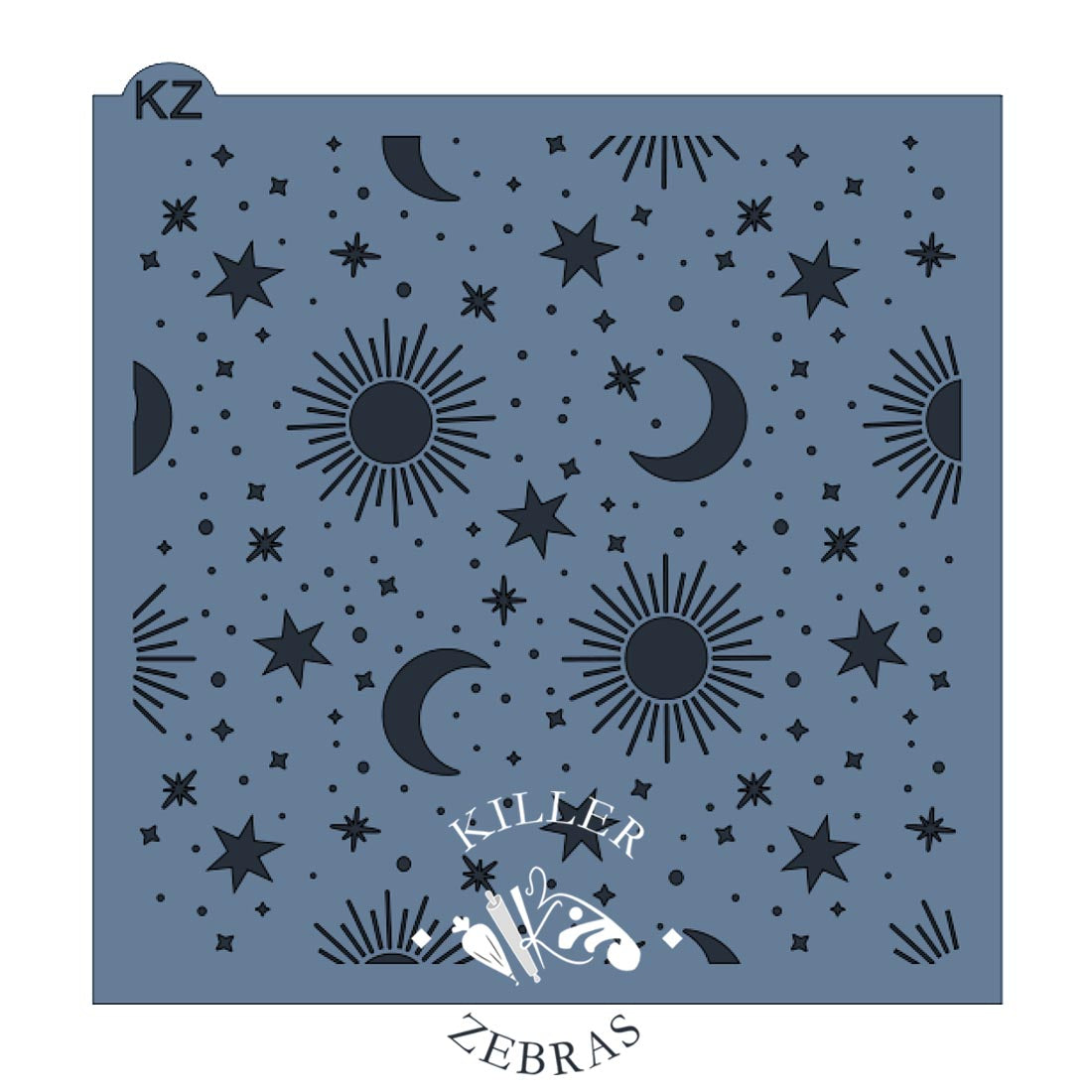 5.5 x 5.5 Stencil Sun Moon & Stars Stencil