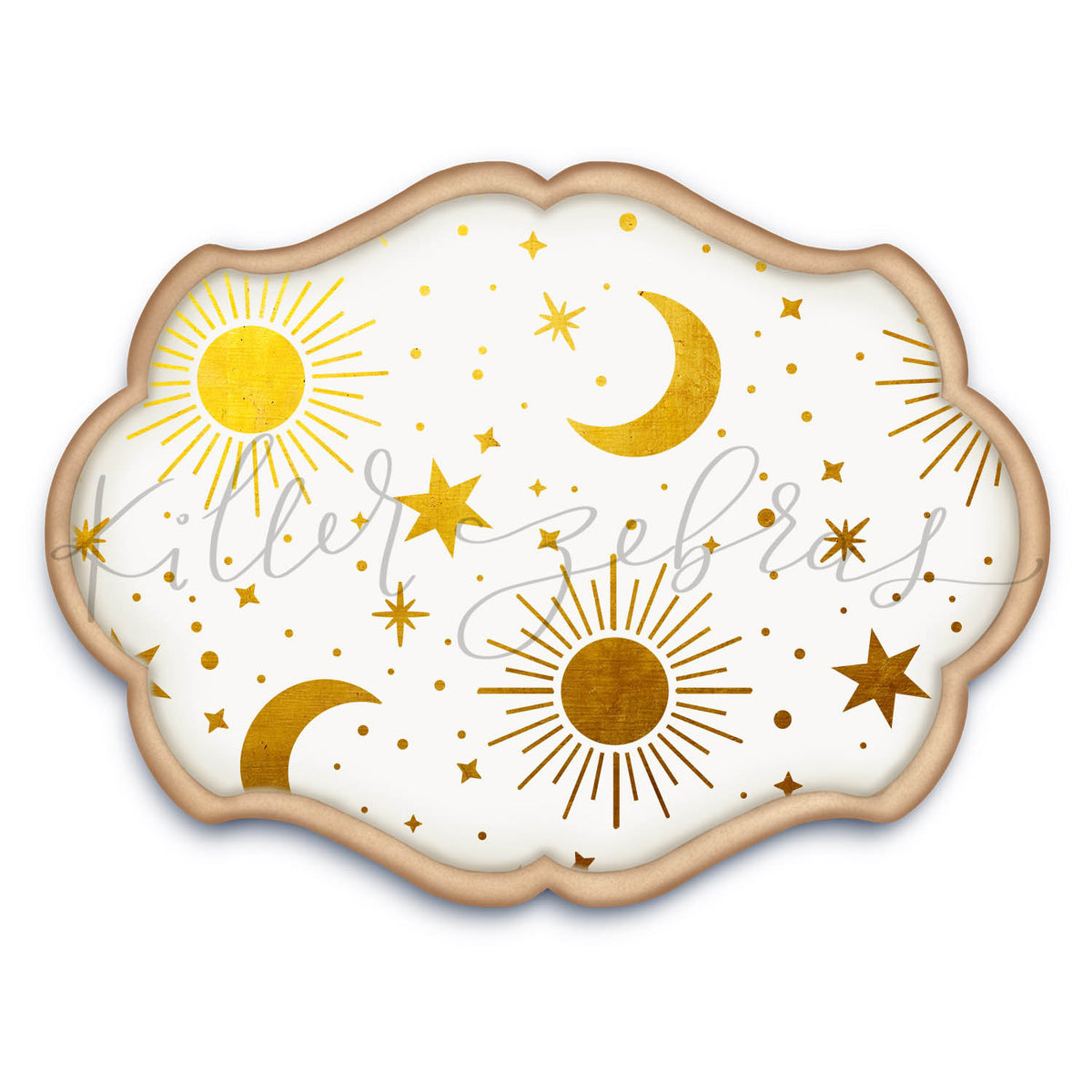 5.5 x 5.5 Stencil Sun Moon &amp; Stars Stencil