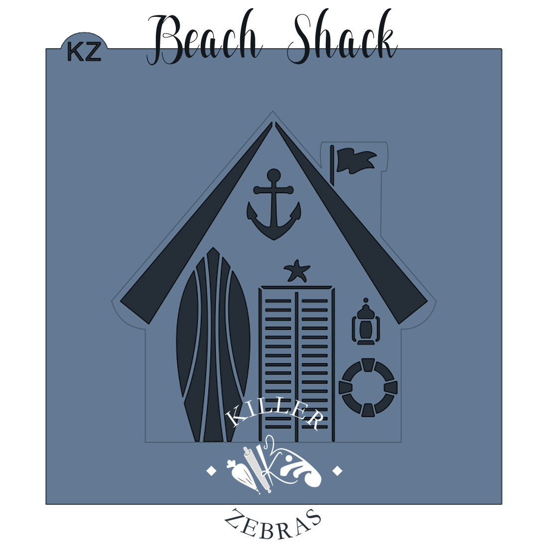 5.5 x 5.5 Stencil Cottage House Stencils Beach Shack