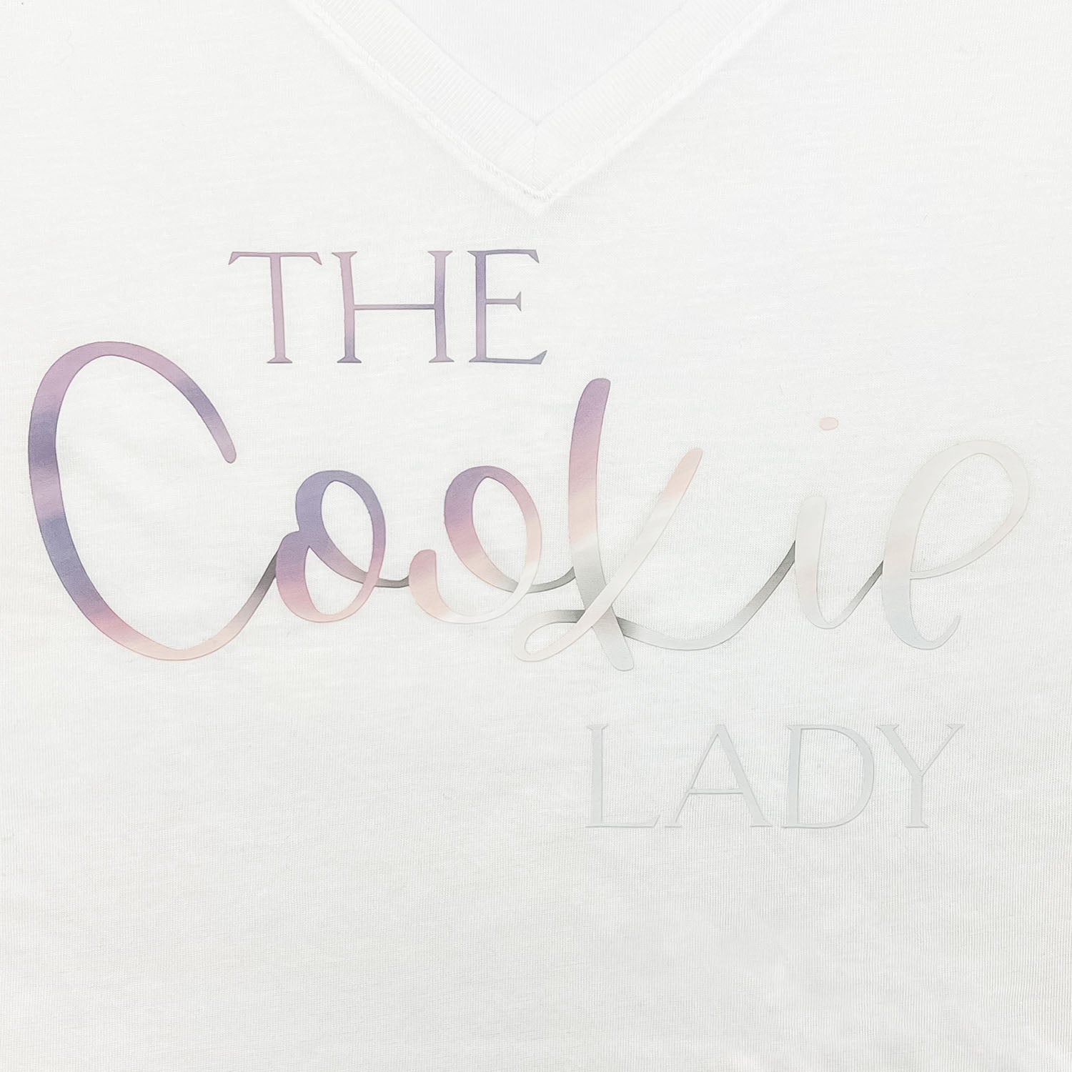 The Cookie Lady Flowy V-Neck Tee