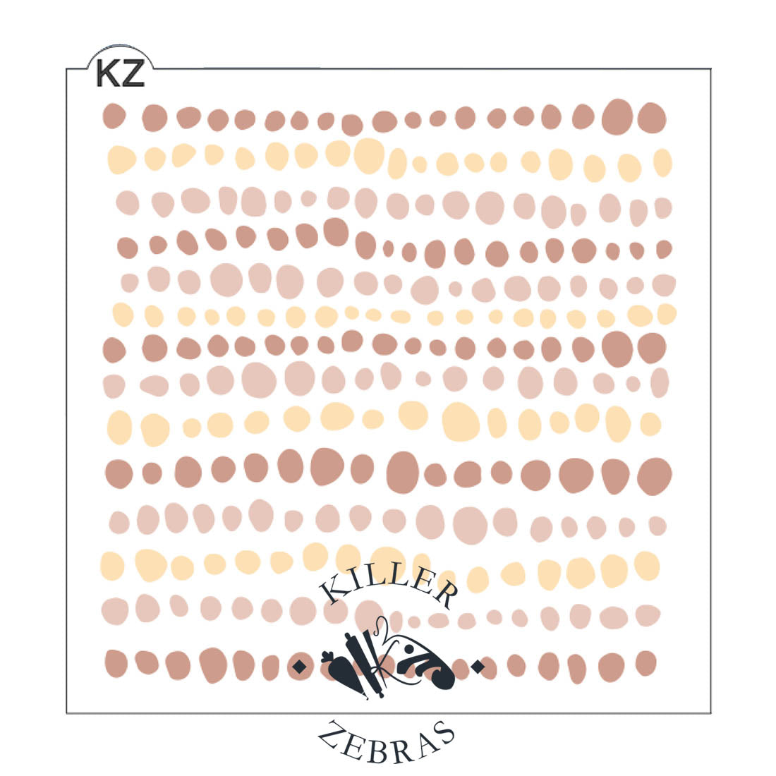 Tie Dye Dots 3 Part Stencil | Killer Zebras