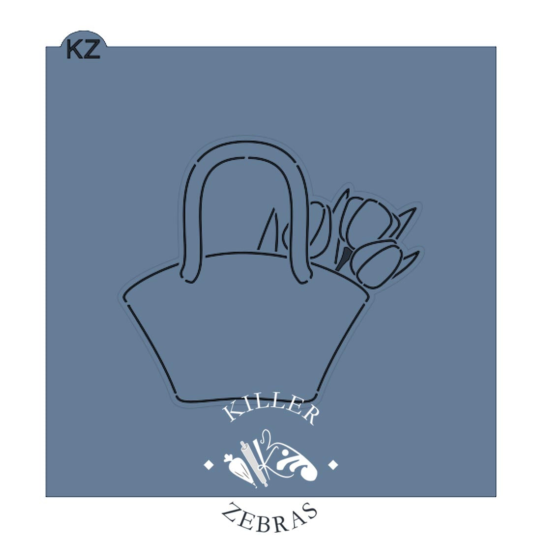 Cookie Cutters Tulip Basket Cutter/Stencil