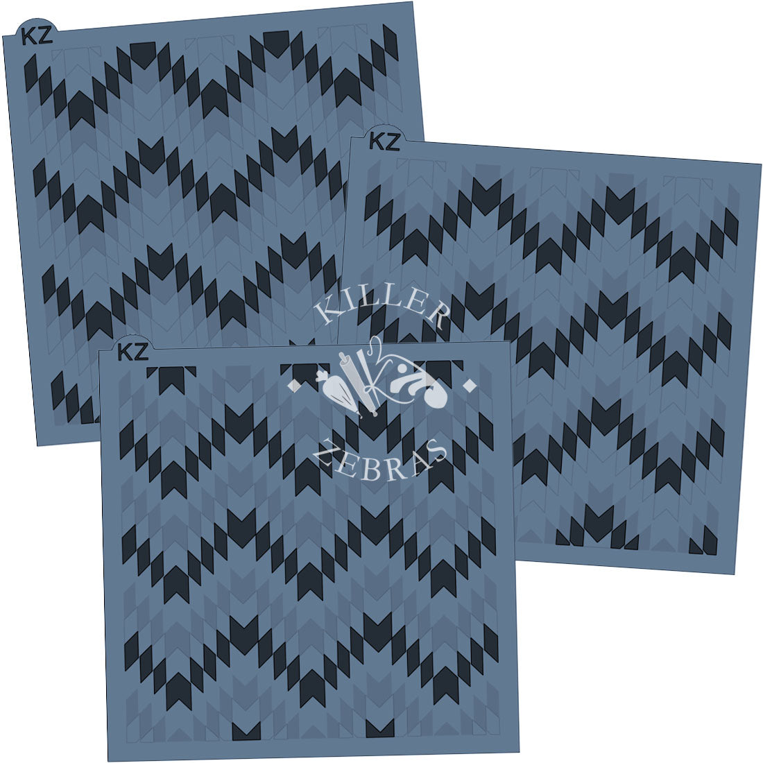 5.5 x 5.5 Stencil Wanderlust 3 Part Stencil