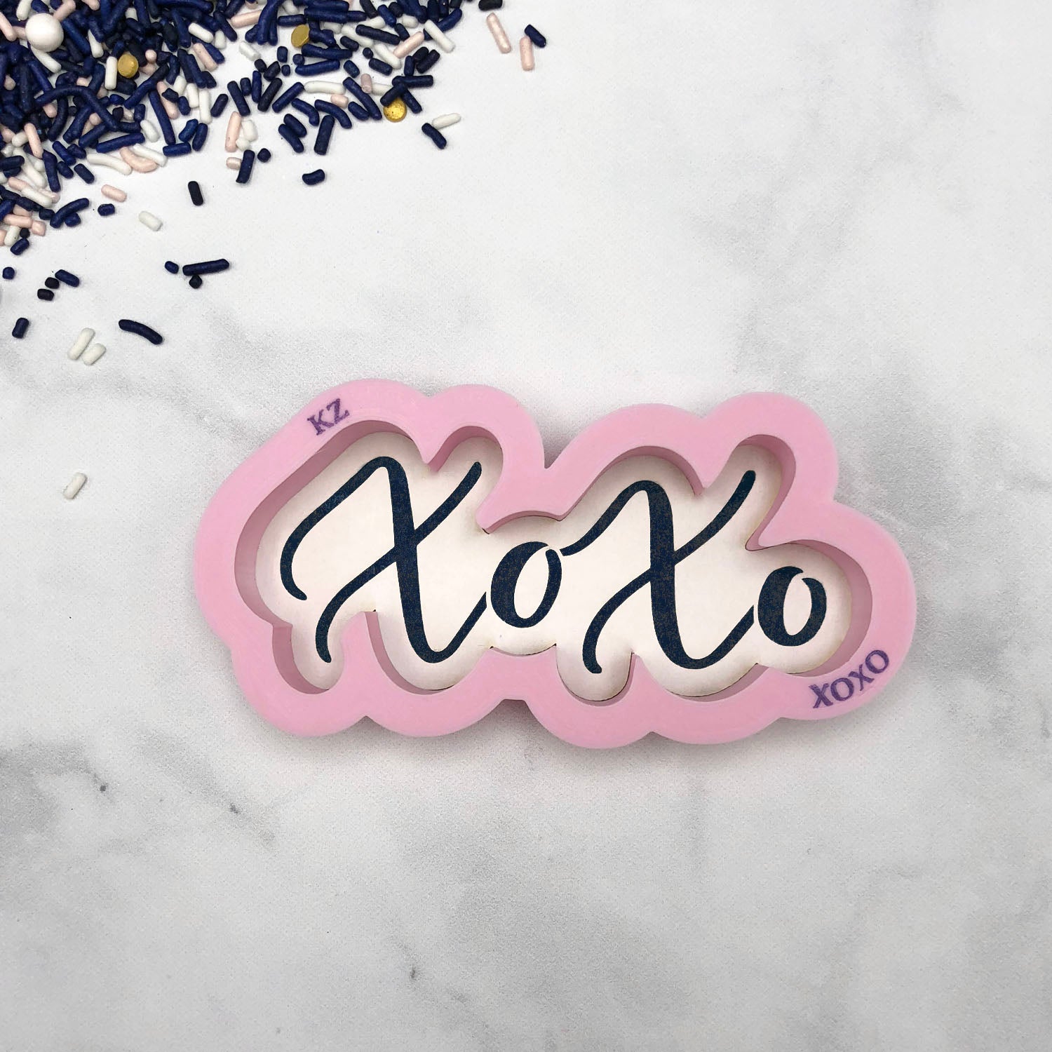 XOXO (Style 1) Cookie Cutter & Stencil Set | Cookie Decorating Set
