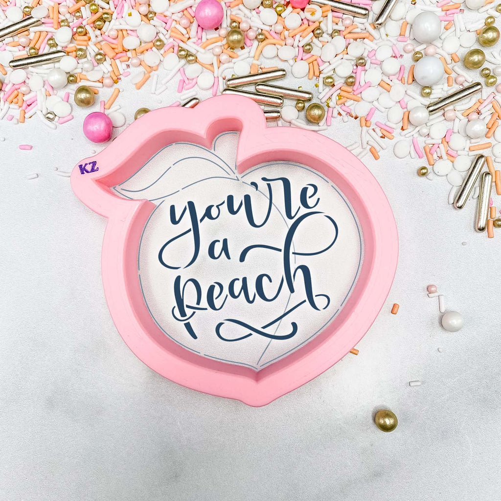 Peach Cookie Cutter & Stencil Set | Cookie Decorating Set - Killer